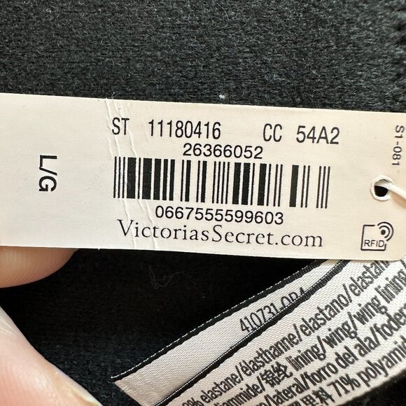 NWT Body by Victoria Victoria's Secret Black Size Large Mastectomy Bra - Picture 7 of 9